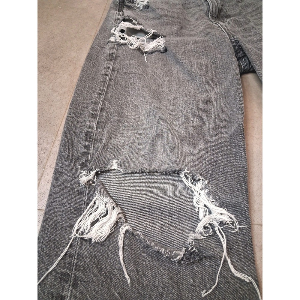 American Eagle Straight Leg Womens Size 6 Short Distressed - Picture 8 of 11